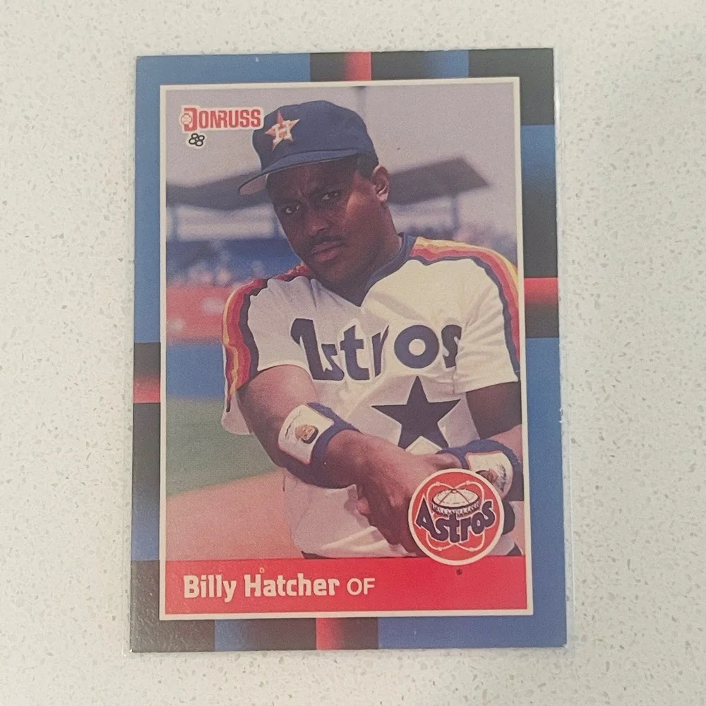 1988 Donruss Billy Hatcher 261 Houston Astros Baseball Card Outfielder Vintage